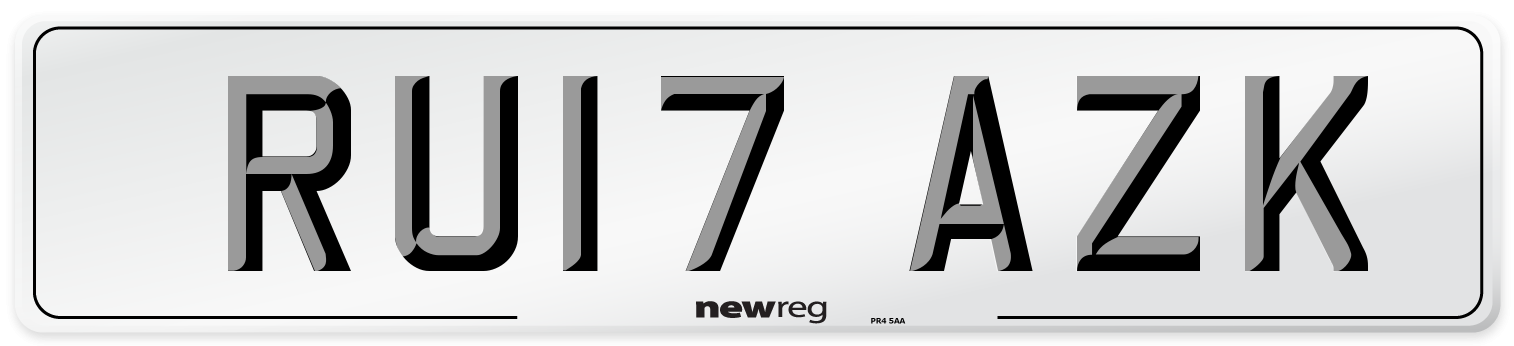 RU17 AZK Number Plate from New Reg